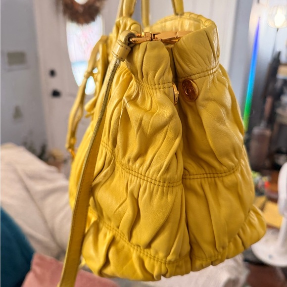 Prada Nappa Gaufre Leather Bag With Bow Accent - Picture 5 of 12